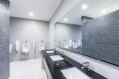 Bathroom with smart technology integration